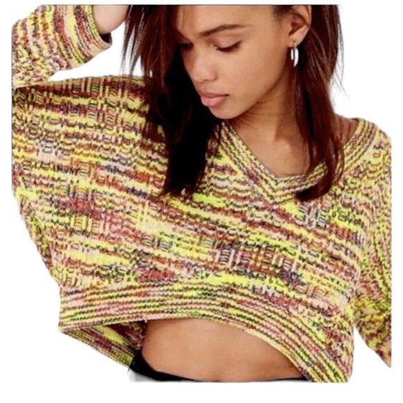 Silence Noise Womens Sweater Size Small Slouchy Chenille Crop Comfy Soft Boxy - Picture 1 of 12